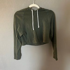 Cropped hooded sweatshirt
